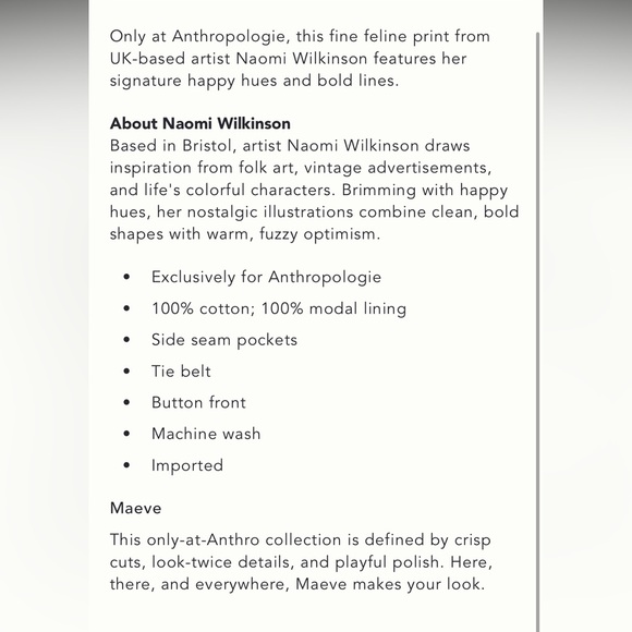 🐈 Anthropologie Fit & Flare Mini Shirt Dress Sz XL - Picture 6 of 7